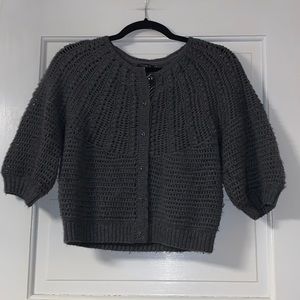 XS Ann Taylor Merino wool blend knit crop sweater cardigan